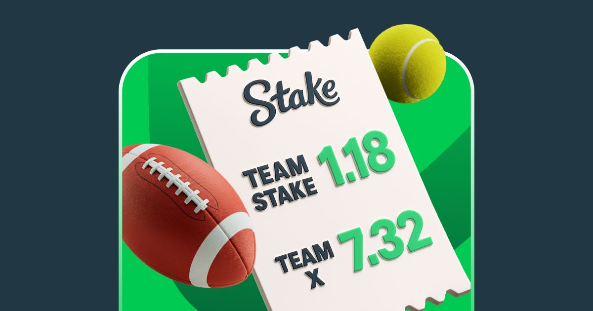 Coupon de pari sportif Stake affichant des cotes